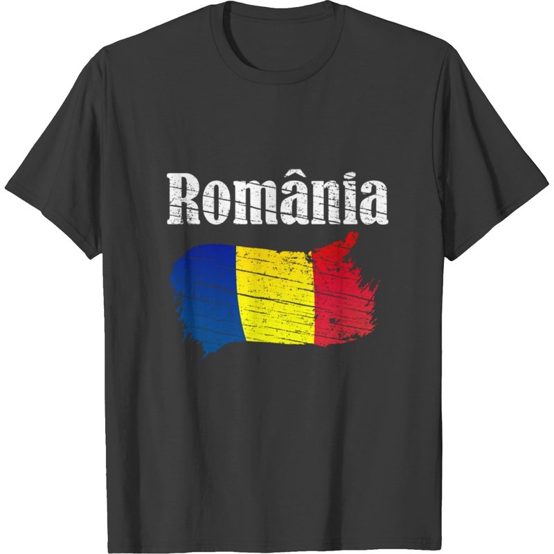Romania Romanian Flag Vintage Graphic Romania Love T-shirt — Mens T Shirts