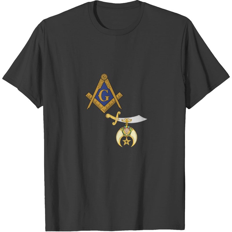 Mason Shriner Split Masonic Shrine Noble Gift Tee T-shirt — Mens T Shirts