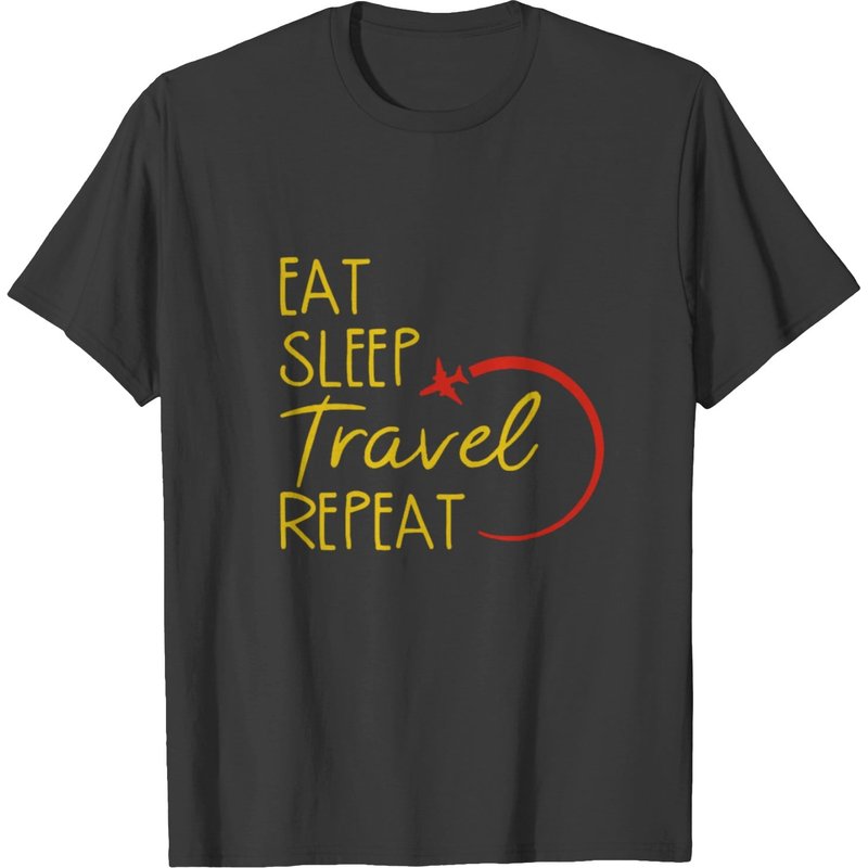 Eat Sleep Travel Repeat T-shirt — T-shirts pour hommes