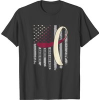 Head And Neck Cancer Awareness Us Flag T-shirt