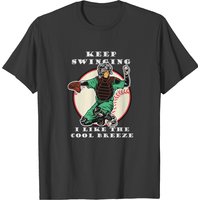 Baseball Catcher Funny Shirt - Keep Swinging T-shirt — T-shirts pour hommes