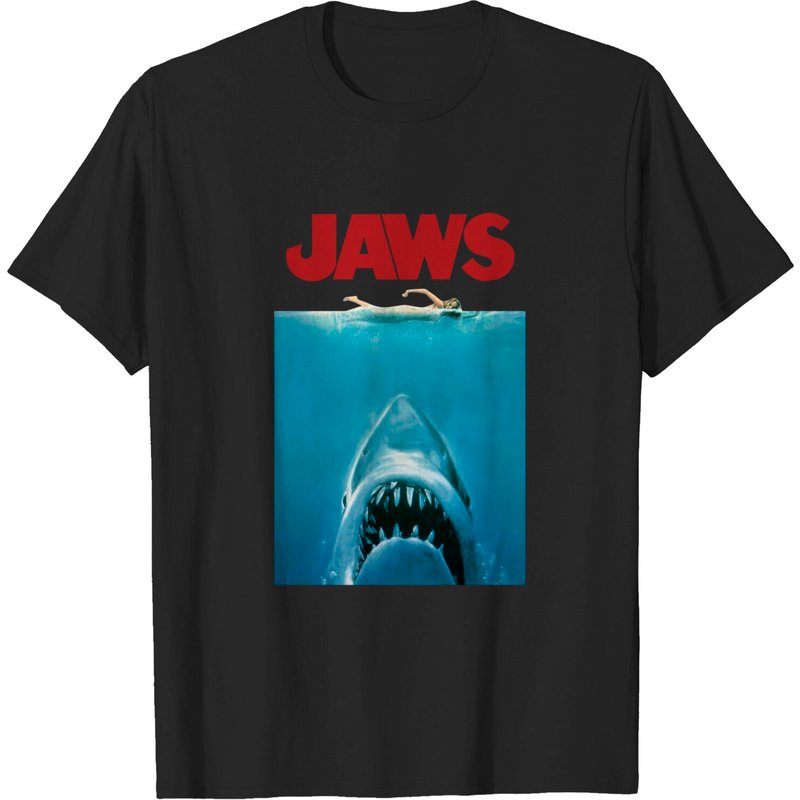 Jaws T Shirt Movie Poster Cool T-shirt — T-shirts pour hommes