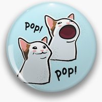 Pop Cat Meme Pin