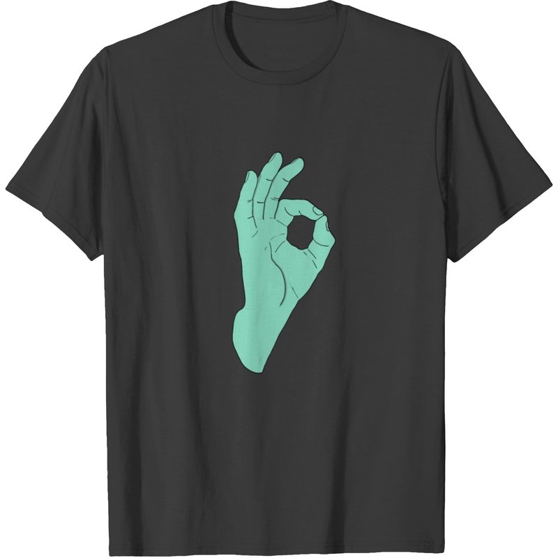 Hand Sign A-ok T-shirt — Mens T Shirts