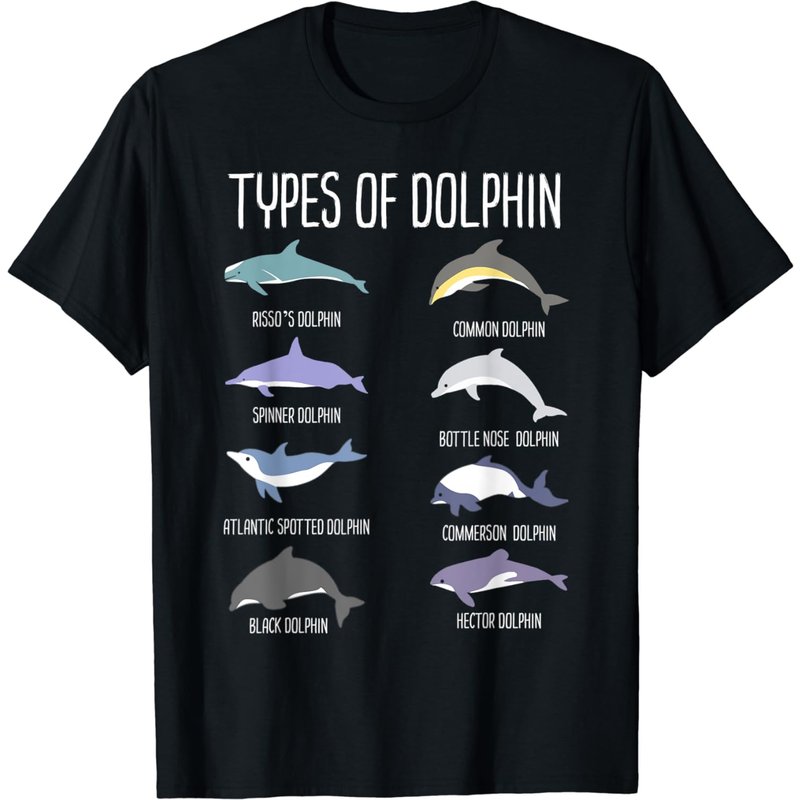 Types Of Dolphin T-shirt