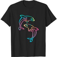 Tie Dye Dolphins Swimming T-shirt — T-shirts pour hommes