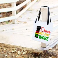 Stay Woke Tote Bag, Juneteenth 2022 Gifts, Juneteenth Tote Bag — Sacs fourre-tout