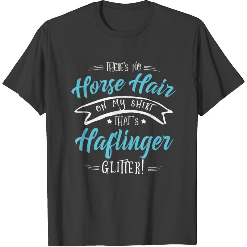 No Horse Hair Thats Haflinger Glitter Tshirt T-shirt — T-shirts pour hommes