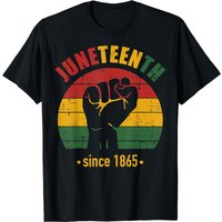 Juneteenth Since 1865 With Pan African Flag And Fist T-shirt