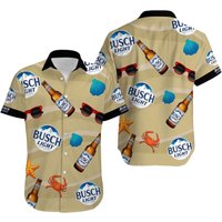 Light Beer Beer Pattern Hawaiian Shirt — Chemises décontractées pour hommes