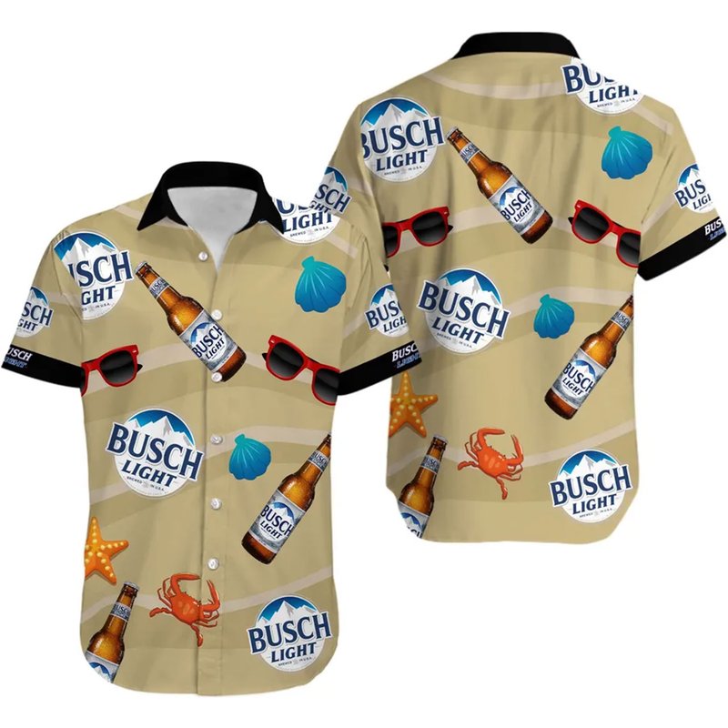 Light Beer Beer Pattern Hawaiian Shirt — Chemises décontractées pour hommes
