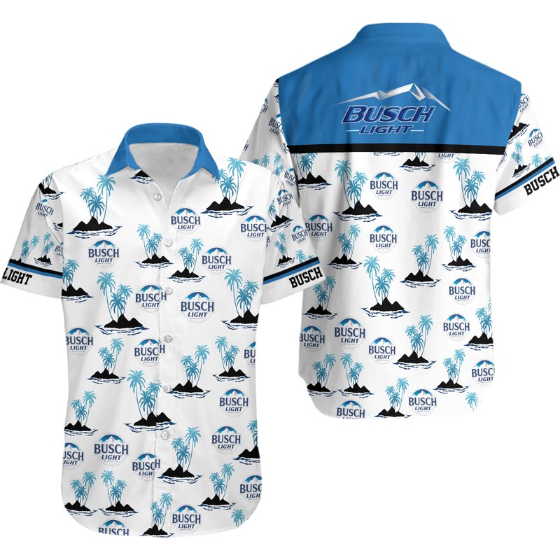 Light Beer Coconut Blue Unisex Hawaiian Shirt — Chemises décontractées pour hommes