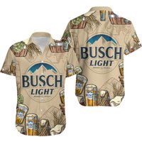 Light Beer Cans Vintage Unisex Hawaiian Shirt — Chemises décontractées pour hommes
