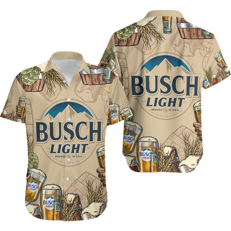 Light Beer Cans Vintage Unisex Hawaiian Shirt — Chemises décontractées pour hommes