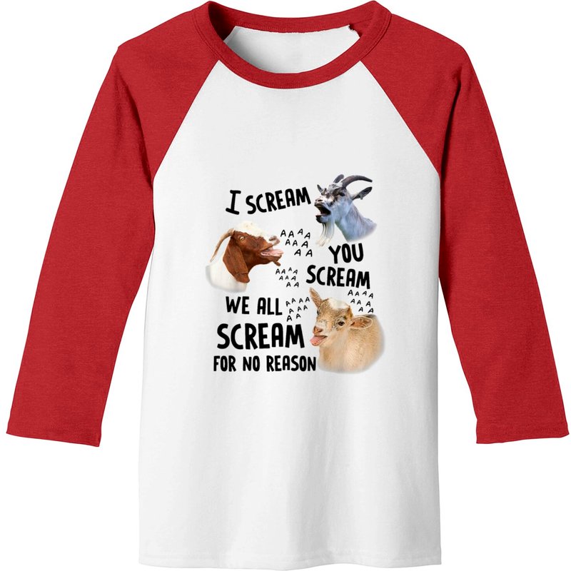 I Scream, You Scream, We All Scream Baseball Tee — T-shirts pour hommes