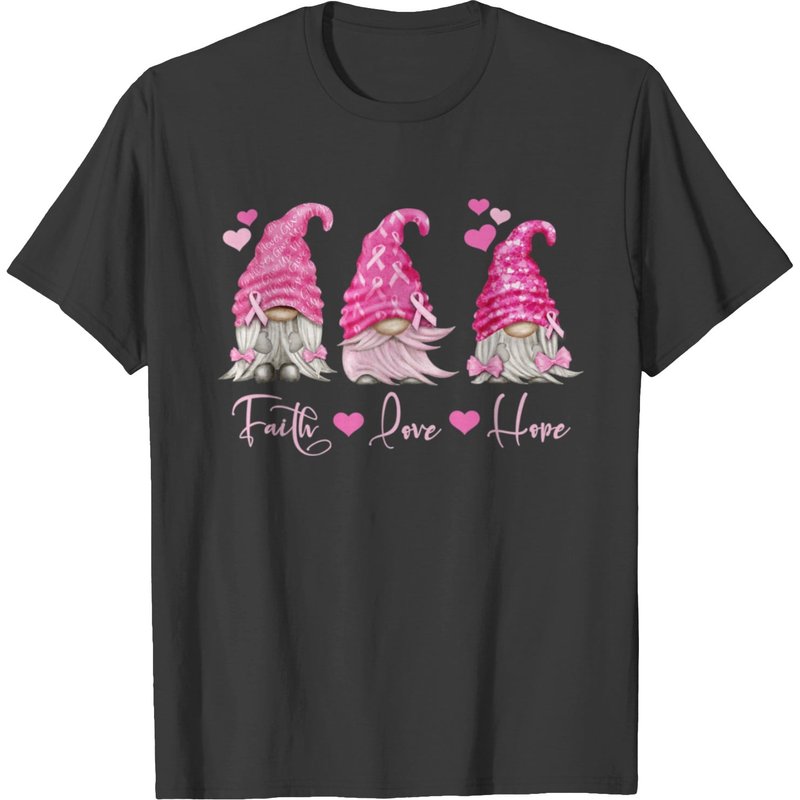 Pink Gnome Breast Cancer Awareness T-shirt — T-shirts pour hommes