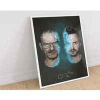 Breaking Bad Art Poster For Fans, Walter White And Jesse Pinkman Artwork — Posters & Prints