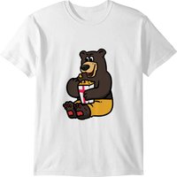 Swiss Bear And Popcorn T-shirt