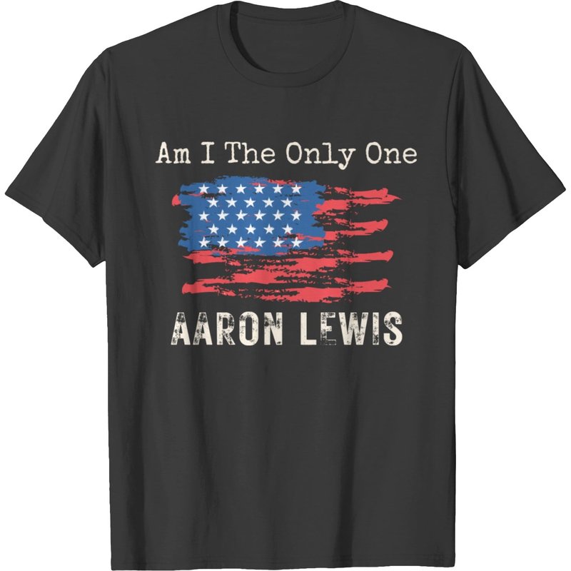 Am I The Only One Aaron Lewis With American Flag T-shirt — T-shirts pour hommes