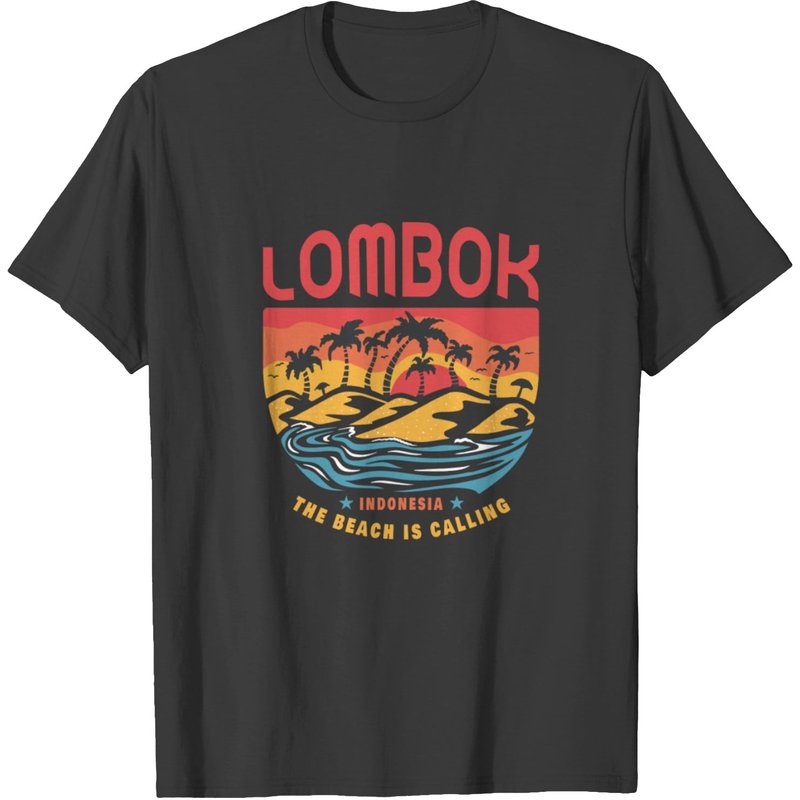 Lombok Indonesia Beach Design T-shirt — T-shirts pour hommes