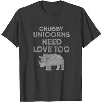 Vintage Chubby Unicorns Need Love Too Rhinoceros T-shirt — T-shirts pour hommes
