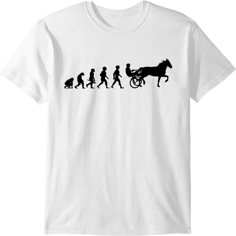 Evolution Horses Riding Harness Racing Equitation T-shirt — T-shirts pour hommes