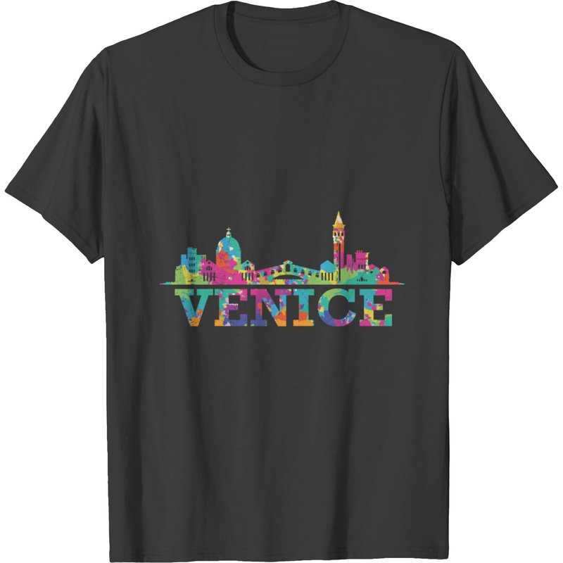 Skyline Venice Impression Italy Souvenir Gift T-shirt — T-shirts pour hommes