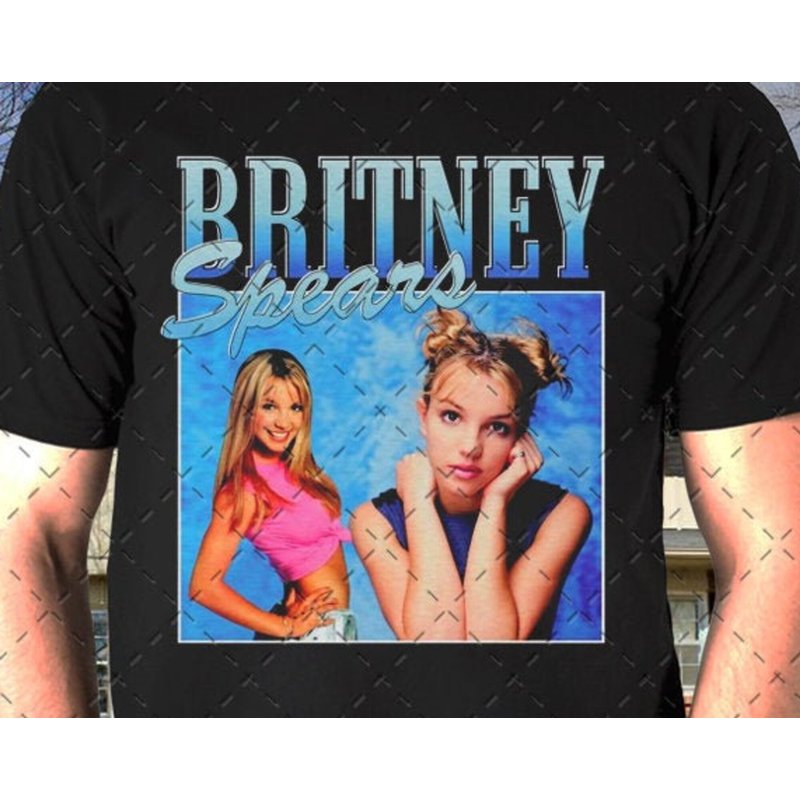 Britney Spears T-shirt, Vintage Rap Tee Shirt