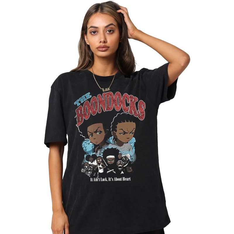 Vintage The Boondocks Shirt — T-shirts pour hommes