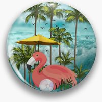 Beach Island Flamingo Pin