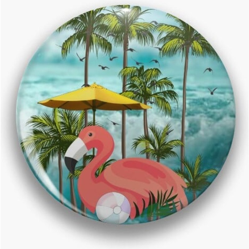 Beach Island Flamingo Pin — Accessoires de mode