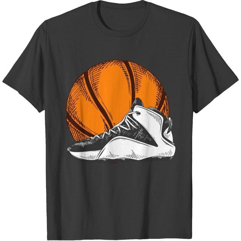 Basketball Sneaker Shoes Graphic Cool Dribbling T-shirt — Mens T Shirts