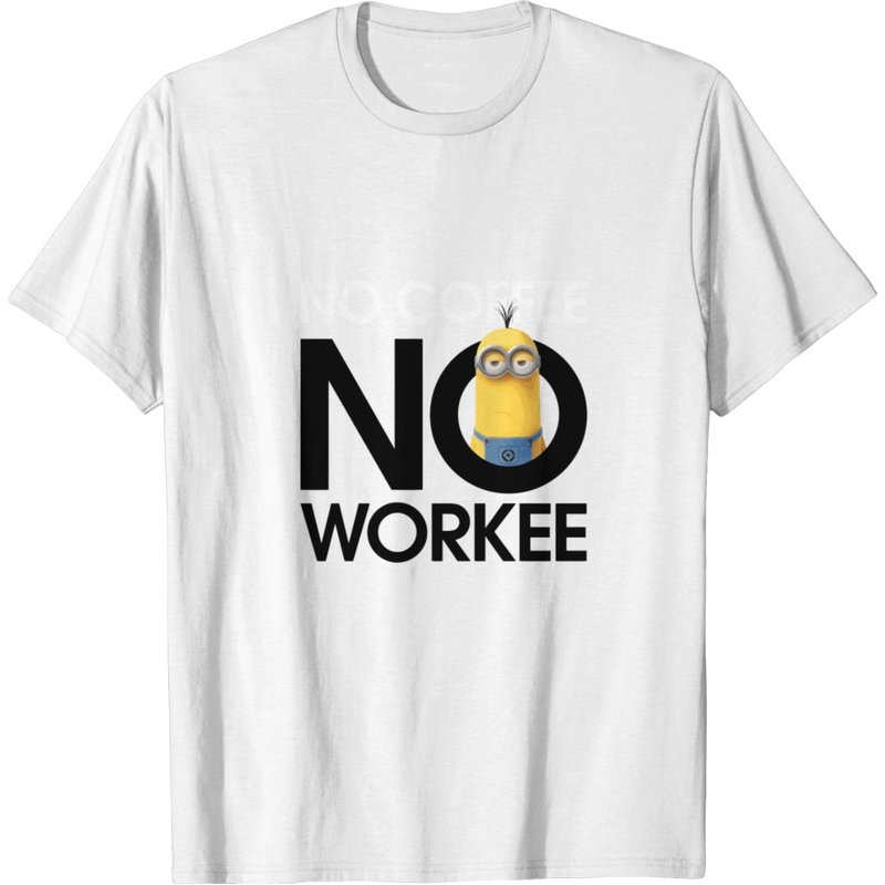 Despicable Me Minions No Coffee No Workee Portrait T-shirt — Mens T Shirts