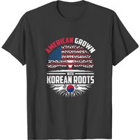 American Grown With Korean Roots Korea Flag Family T-shirt