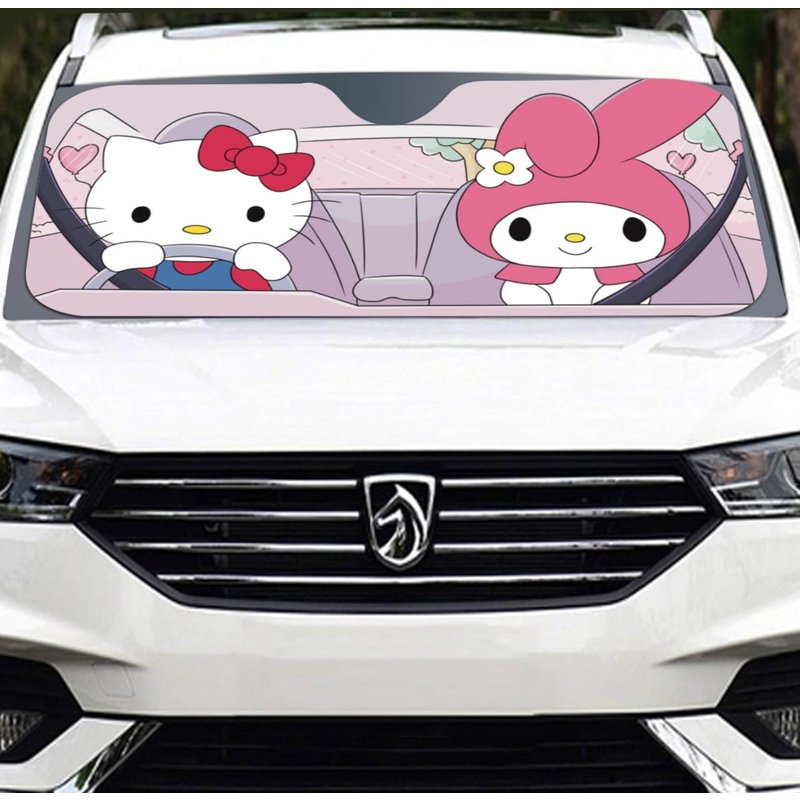 Kitty And Melody Accordion Car Sun Shades — Car Sun Shade
