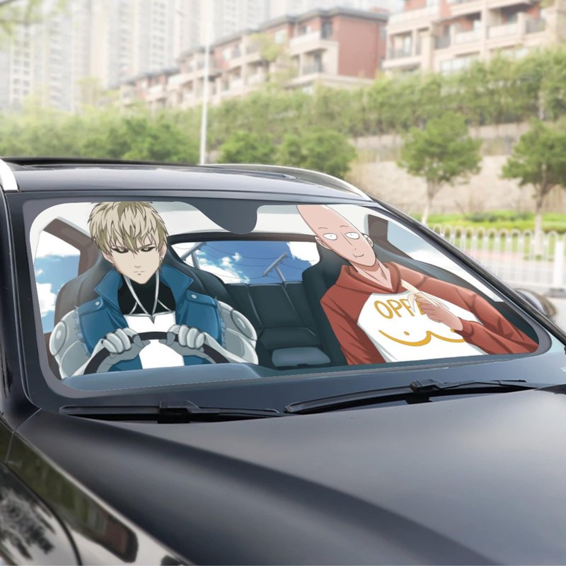 Robot And Punch Accordion Car Sun Shades — Car Sun Shade