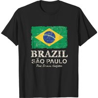 Brazil Flag - Vintage Look T-shirt