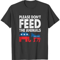 Please Dont Feed The Animals Usa Flag Libertarian T-shirt