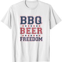 Bbq Beer Freedom T-shirt — T-shirts pour hommes