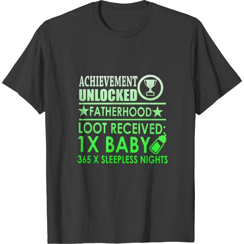 Achievement Unlocked Fatherhood Loot Received: 1x T-shirt — T-shirts pour hommes
