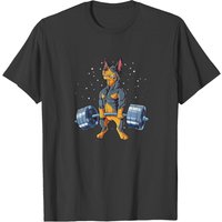 Doberman Weightlifting Gym T-shirt — T-shirts pour hommes
