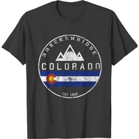 Breckenridge Colorado Flag Snowboard T-shirt — T-shirts pour hommes