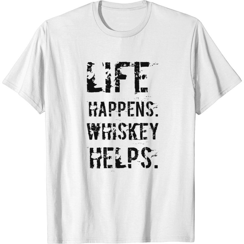 Life Happens Whiskey Helps T-shirt — T-shirts pour hommes