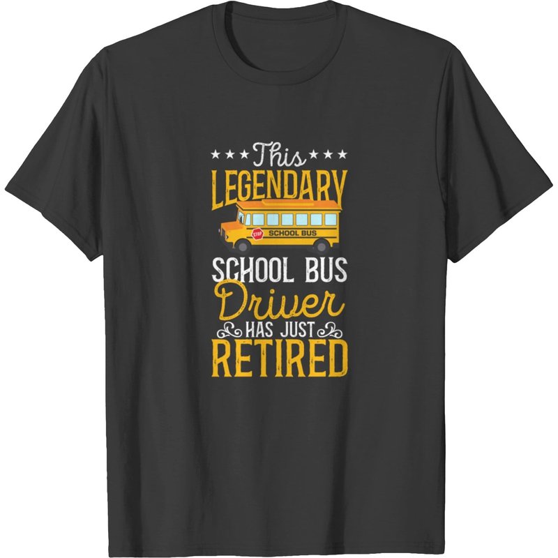 School Bus Driver Retirement T-shirt — T-shirts pour hommes