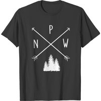 Pine Trees Pacific Northwest Pnw With Arrows T-shirt — T-shirts pour hommes