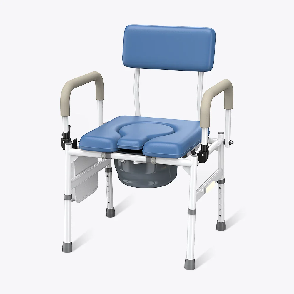 VOCIC Chaise d'aisance à roulettes 3 en 1 pour personnes âgées YR11 — Aides a la mobilite
