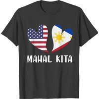 Mahal Kita Filipino American Lovers Pilipinas Usa T-shirt