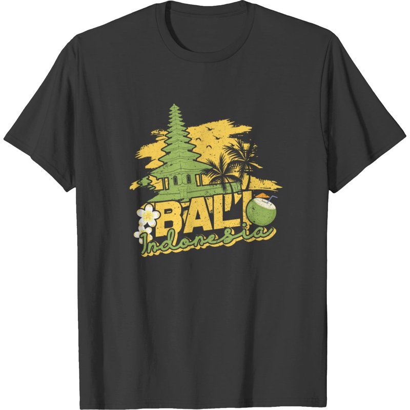 Bali Asia Indonesia Summer Flora Travel Vacation T-shirt — T-shirts pour hommes