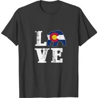 Colorado State Flag Love Bear Colorado Day T-shirt