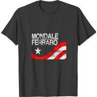 Vintage Mondale Ferraro '84 Campaign Long Sleeve S T-shirt — T-shirts pour hommes